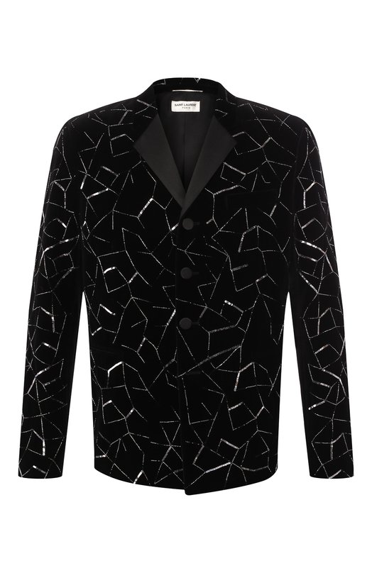 

Хлопковый пиджак Saint Laurent, Чёрный