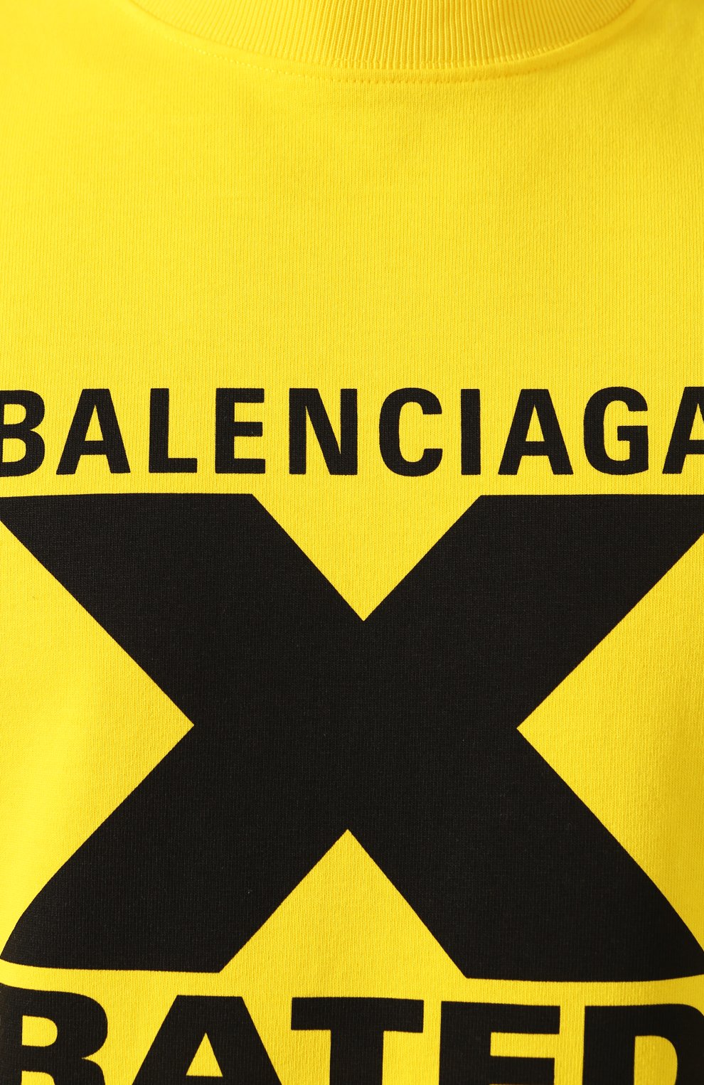 Мужская желтая хлопковая футболка BALENCIAGA купить в ЦУМ (арт