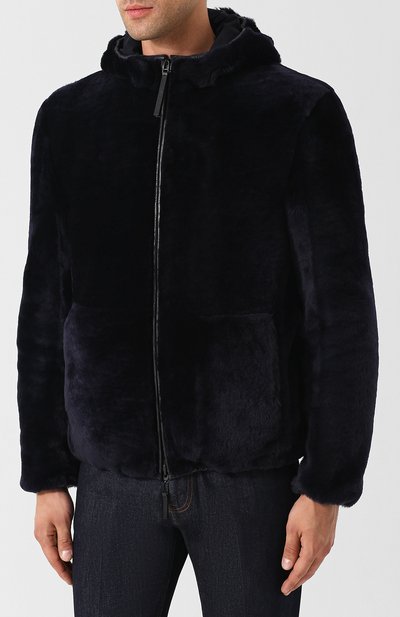 Дву сторонняя меховая куртка на молнии с капюшоном EMPORIO ARMANI, арт. 11B15P/11P15, фото 3