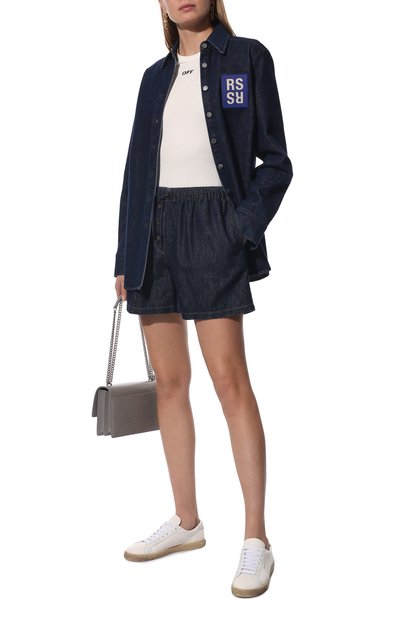 Джинсовые шорты BRUNELLO CUCINELLI темно-синего цвета по цене 94800 руб., арт. MH197HN499, фото 2 Джинсовые шорты BRUNELLO CUCINELLI, арт. MH197HN499, фото 2