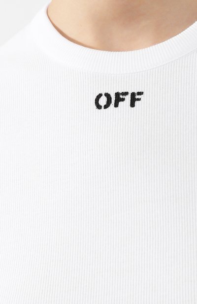 Хлопковый топ OFF-WHITE, арт. 0WAA064S191430490110, фото 5