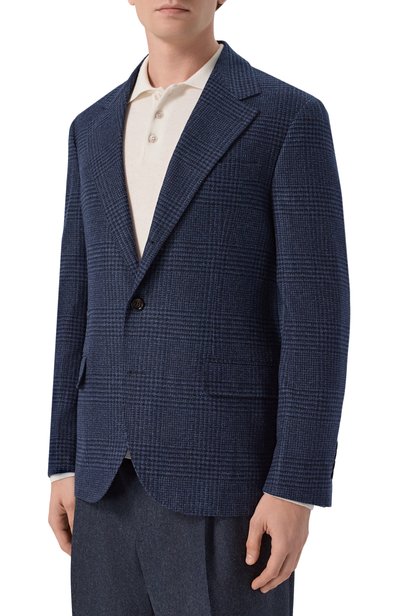 Шерстяной пиджак BRUNELLO CUCINELLI темно-синего цвета по цене 574000 руб., арт. MV4437BTD, фото 3 Шерстяной пиджак BRUNELLO CUCINELLI, арт. MV4437BTD, фото 3