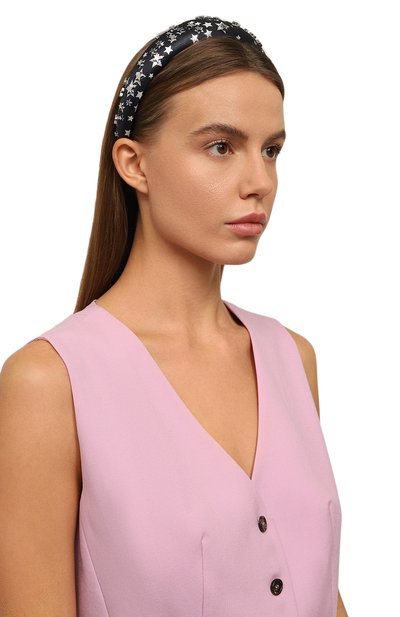 Ободок для волос PANFIL темно-синего цвета по цене 15000 руб., арт. 44-BND-DS, фото 2 Ободок для волос PANFIL, арт. 44-BND-DS, фото 2