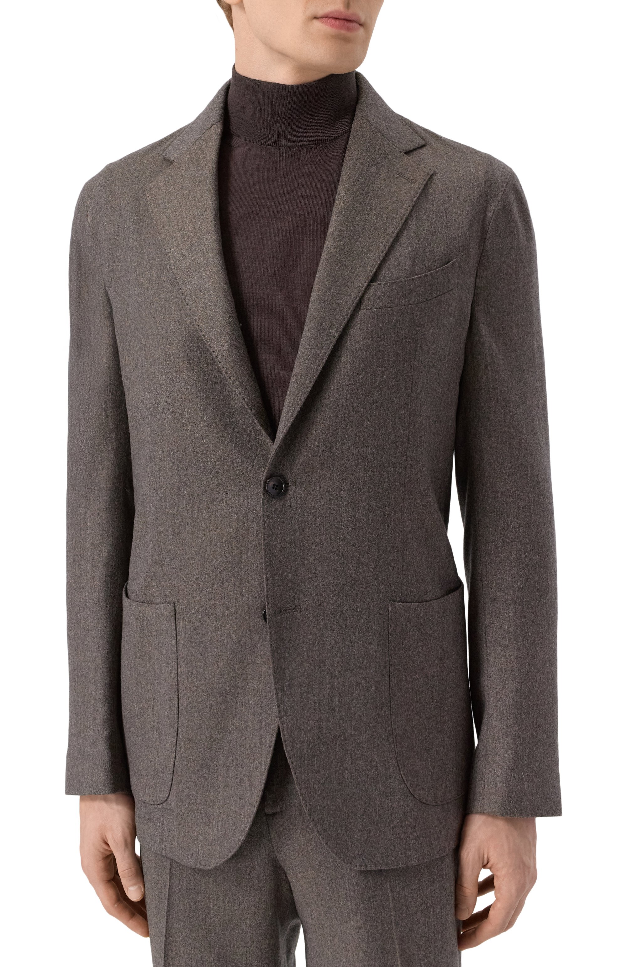 Шерстяной костюм ANDREA CAMPAGNA коричневого цвета по цене 170000 руб., арт. GREC0C0LFS/400129B, фото 2 Шерстяной костюм ANDREA CAMPAGNA, арт. GREC0C0LFS/400129B, фото 2