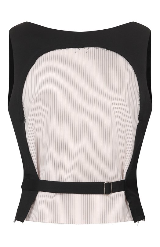 Жилет из шерсти и вискозы Les Archives LA_034СО Чёрно-белый LA_034СО