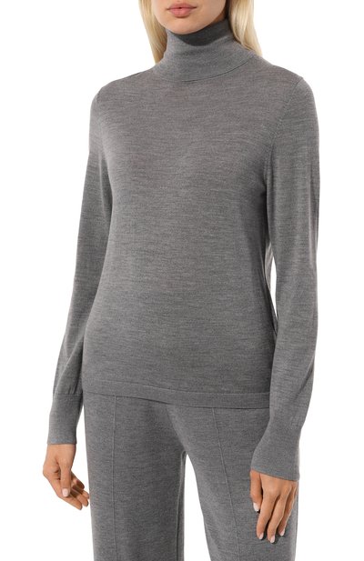 Шерстяная водолазка ALLUDE серого цвета по цене 25350 руб., арт. 245/64010, фото 3 Шерстяная водолазка ALLUDE, арт. 245/64010, фото 3