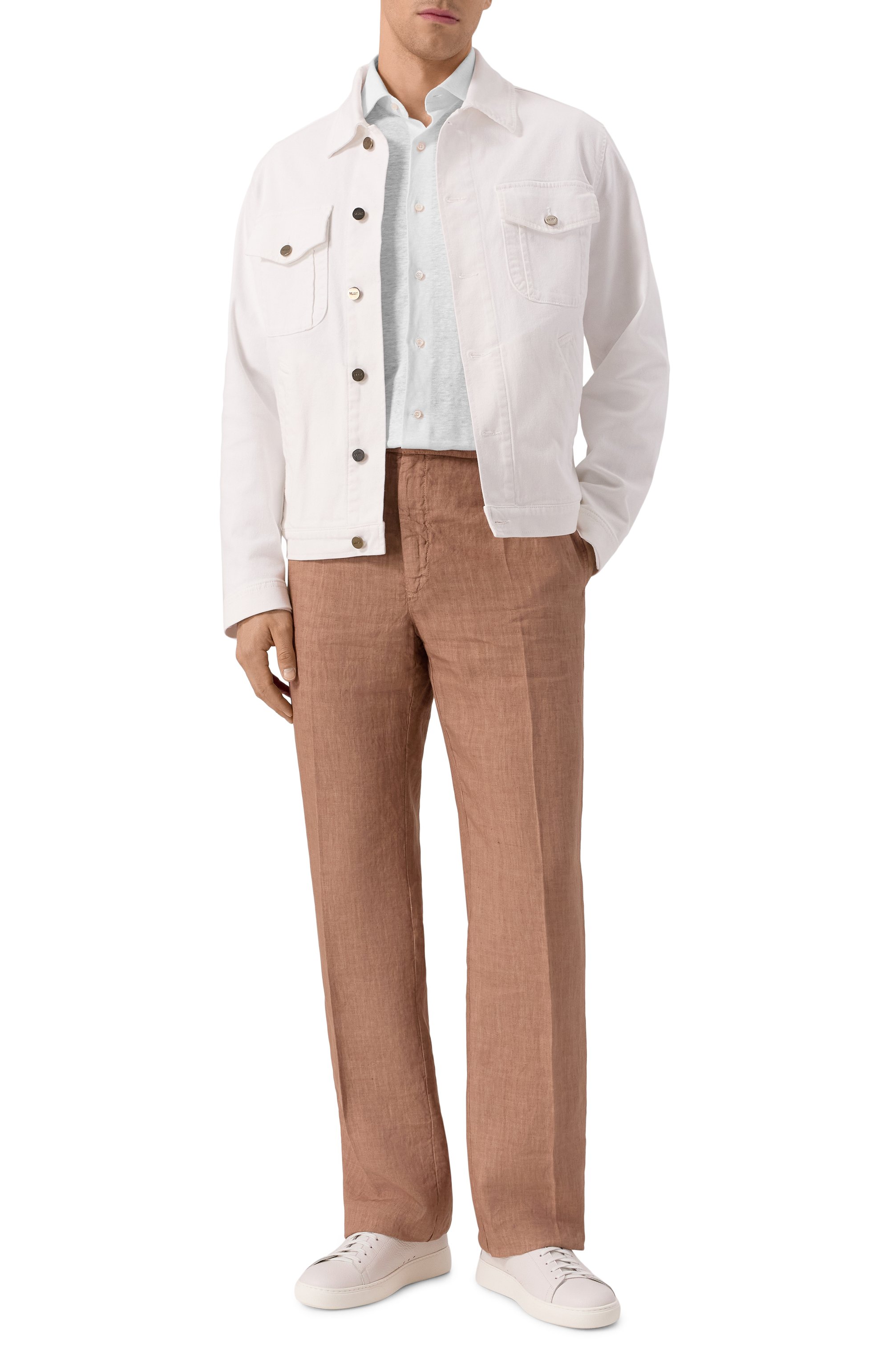 Льняная рубашка MVST, арт. SLIM/GABRIELLE/R0UND/800-JERSEY, фото 2