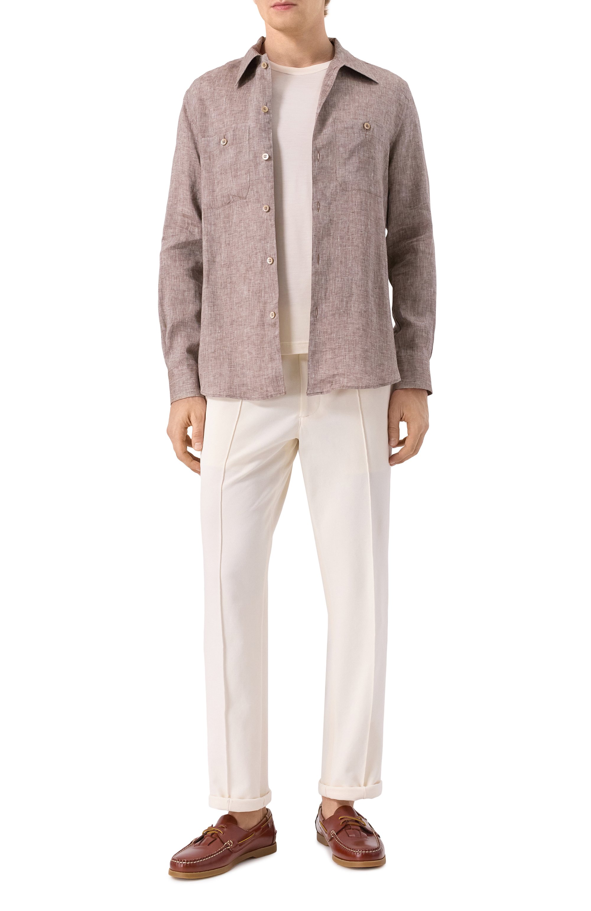 Льняная рубашка BRUNELLO CUCINELLI, арт. MM6840658, фото 2