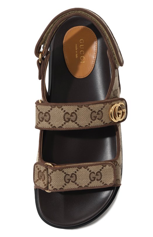 Текстильные сандалии Double G Gucci 771575/G1730 Бежевый  771575/G1730 Фото 6