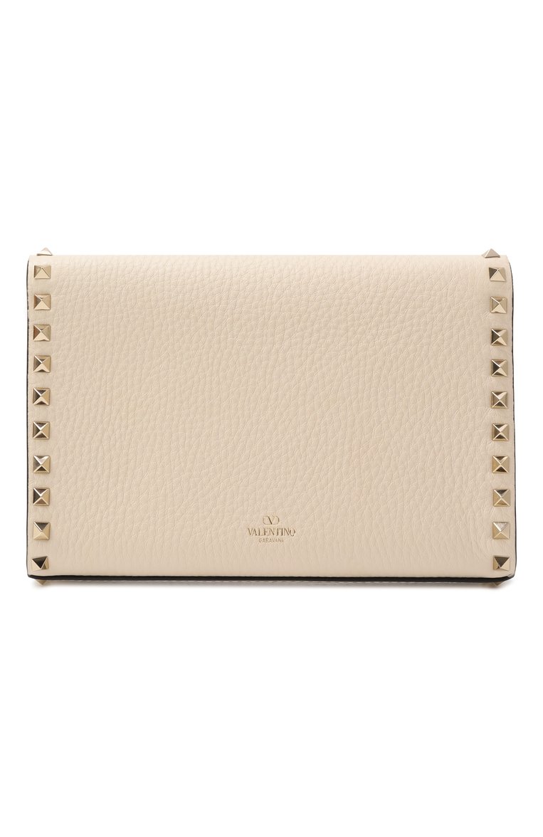 Женская сумка rockstud small VALENTINO кремового цвета, арт. 6W2B0181/VSF | Фото 6 (Размер: small; Материал: Натуральная кожа; Ремень/цепочка: На ремешке)
