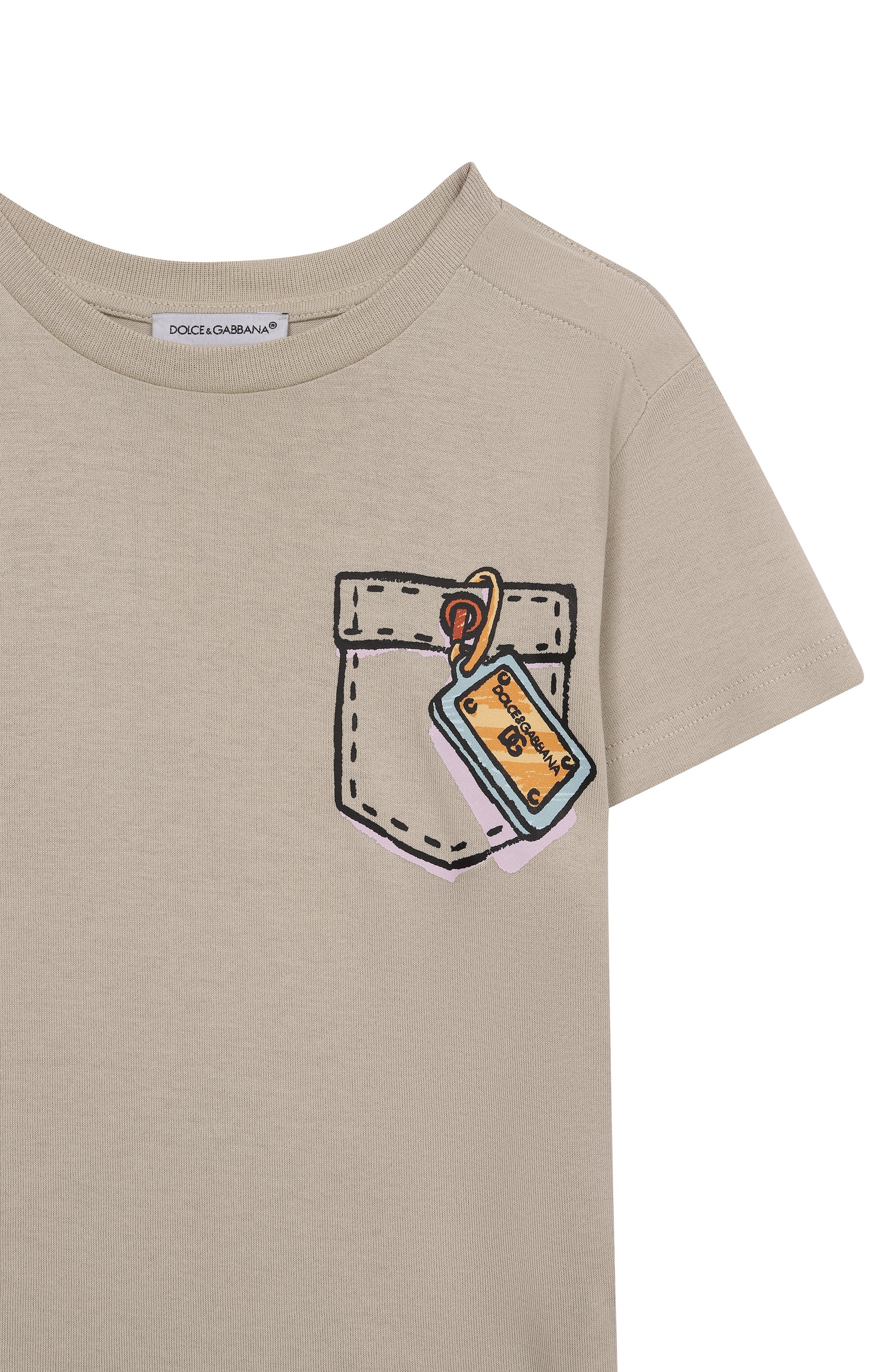 Хлопковая футболка DOLCE & GABBANA, арт. L1JTEY/G7PIZ, фото 3