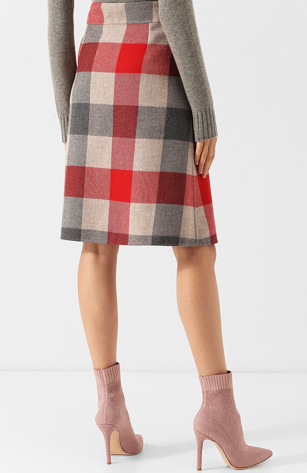 Юбка из смеси шерсти и кашемира в клетку BOTTEGA VENETA, арт. 518093/VEPQ0, фото 4