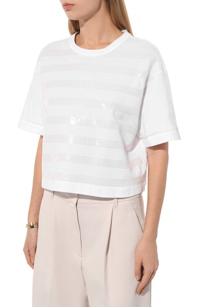 Хлопковая футболка BRUNELLO CUCINELLI, арт. M0T63B1277, фото 3