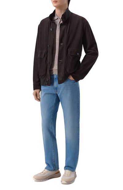 Мужская поло изо льна и шелка CORNELIANI, арт. 27M565/2725134