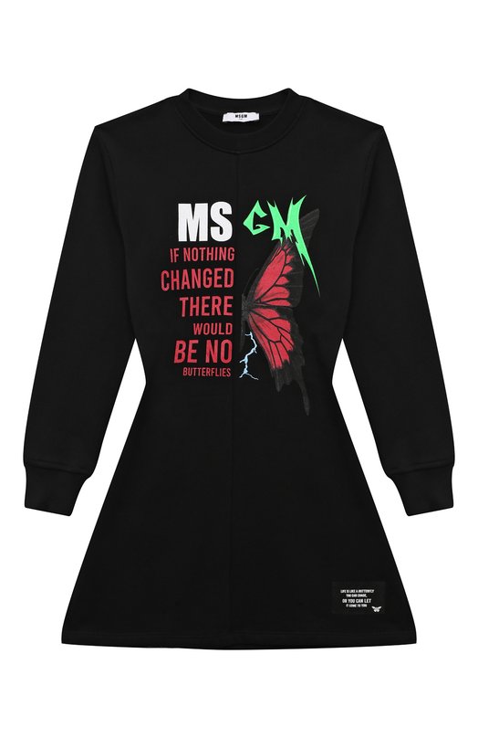 

Хлопковое платье MSGM kids, Чёрный