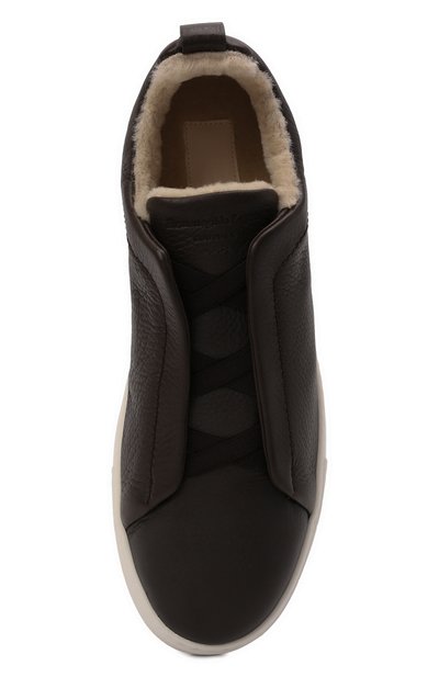 Кожаные кеды triple stitch ZEGNA, арт. A4668X-LHCLM, фото 5