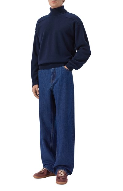 Шерстяной свитер JIL SANDER темно-синего цвета по цене 141500 руб., арт. J22GP0298/J14851, фото 2 Шерстяной свитер JIL SANDER, арт. J22GP0298/J14851, фото 2