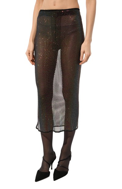 Юбка с отделкой стразами PARAMIDONNA, арт. SS24GRBL, фото 3