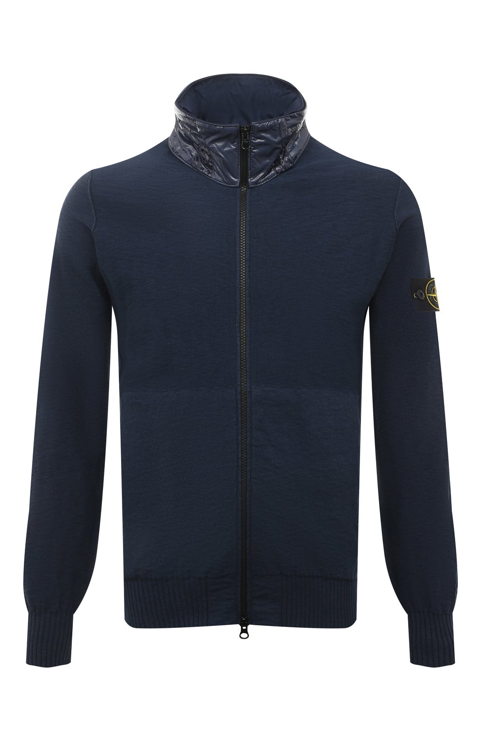 Хлопковый кардиган STONE ISLAND синего цвета по цене 36300 руб., арт. 525B0, фото 1 Хлопковый кардиган STONE ISLAND, арт. 525B0, фото 1