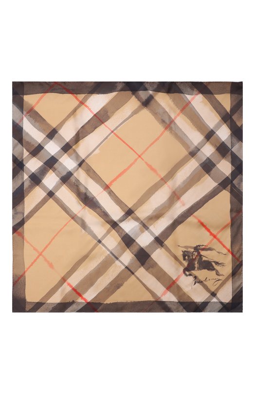 Шелковый платок Burberry 8121392 Бежевый  8121392 Фото 4