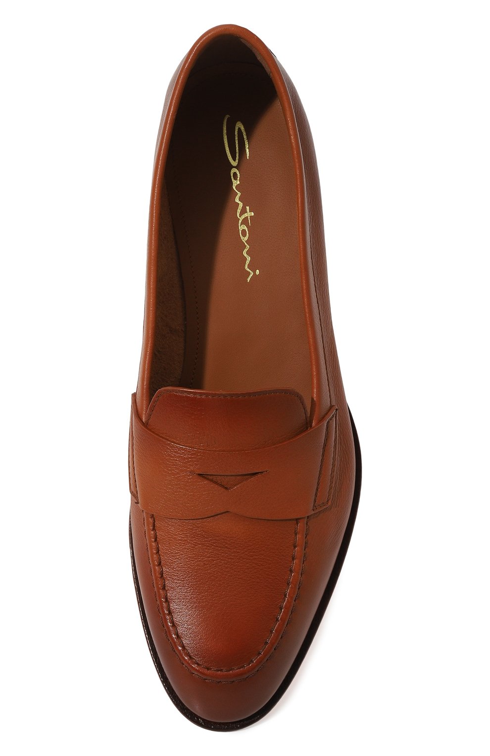 Кожаные пенни-лоферы SANTONI, арт. WUSF59962HAFSSW6C50, фото 6