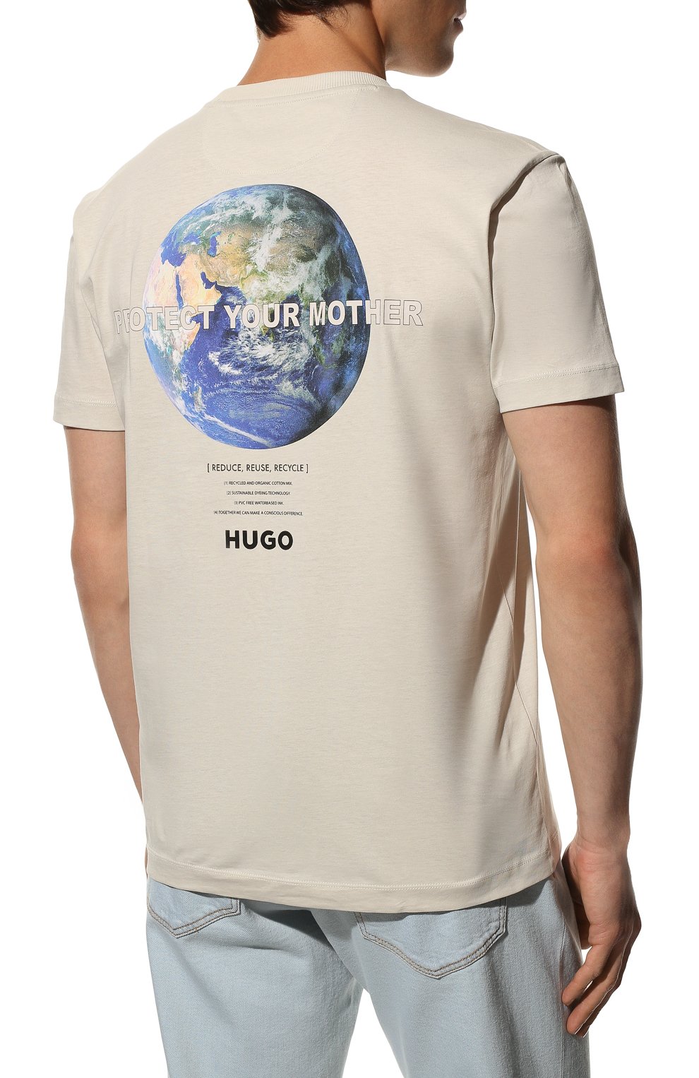 Хлопковая футболка HUGO, арт. 50473808, фото 4