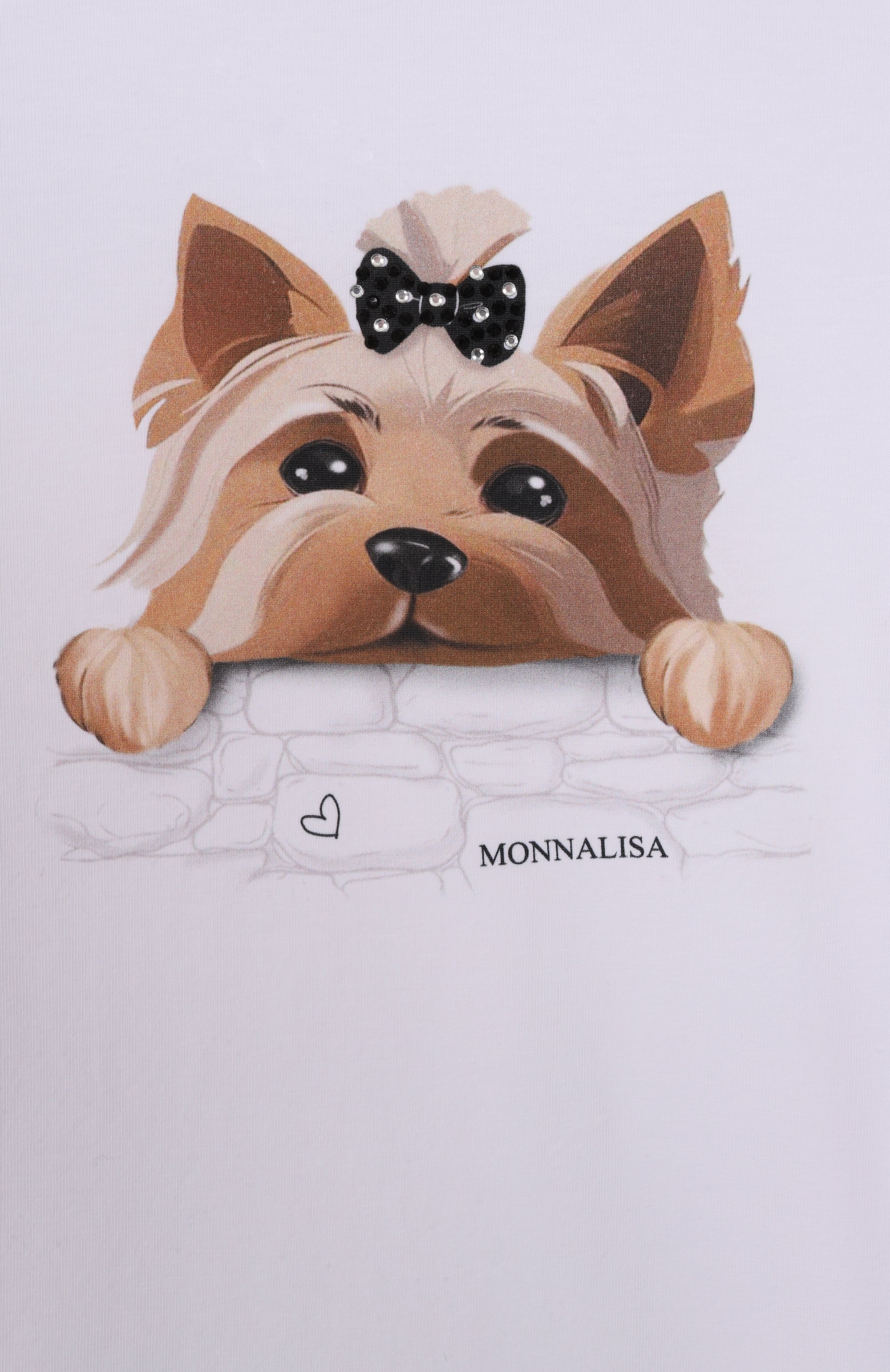 Хлопковая футболка MONNALISA белого цвета по цене 8300 руб., арт. 11G623, фото 3 Хлопковая футболка MONNALISA, арт. 11G623, фото 3