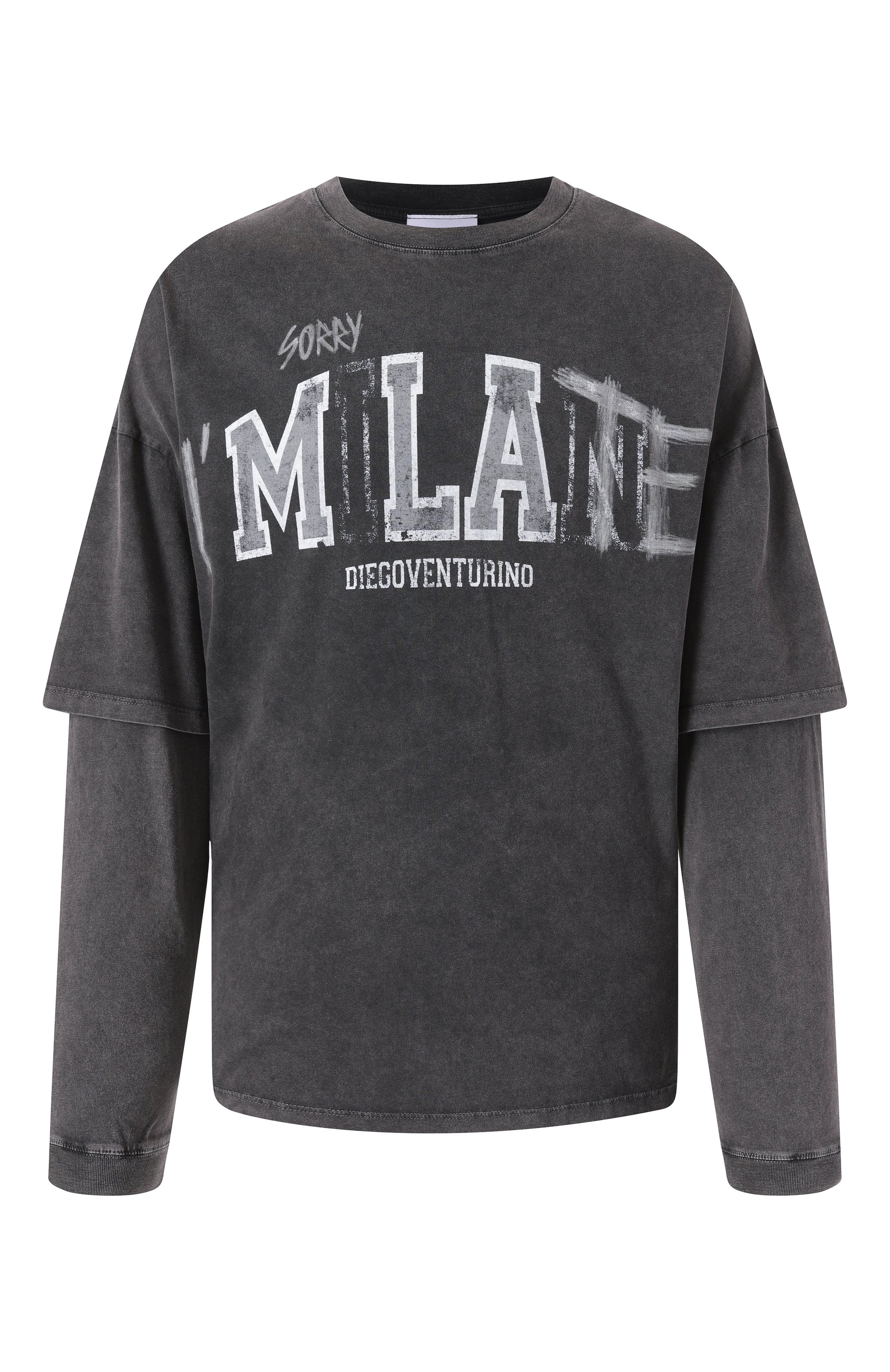Хлопковый лонгслив DIEGO VENTURINO, арт. DVTS-MLCLATE, фото 1