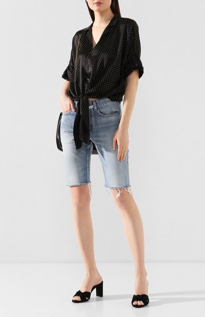 Текстильные мюли loulou SAINT LAURENT, арт. 620128/1P200, фото 2