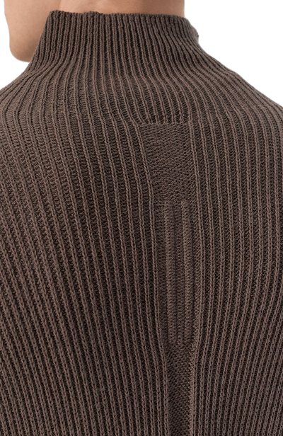Шерстяной свитер RICK OWENS темно-коричневого цвета по цене 79950 руб., арт. RU02F4645/KWVH, фото 5 Шерстяной свитер RICK OWENS, арт. RU02F4645/KWVH, фото 5