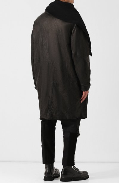 Кожаное пальто свободного кроя (Y) EDITION, арт. Y-UCP P01 0150, фото 4