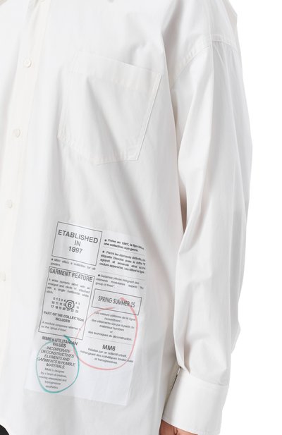 Хлопковая рубашка MM6, арт. SH0DT0027/M35152, фото 5