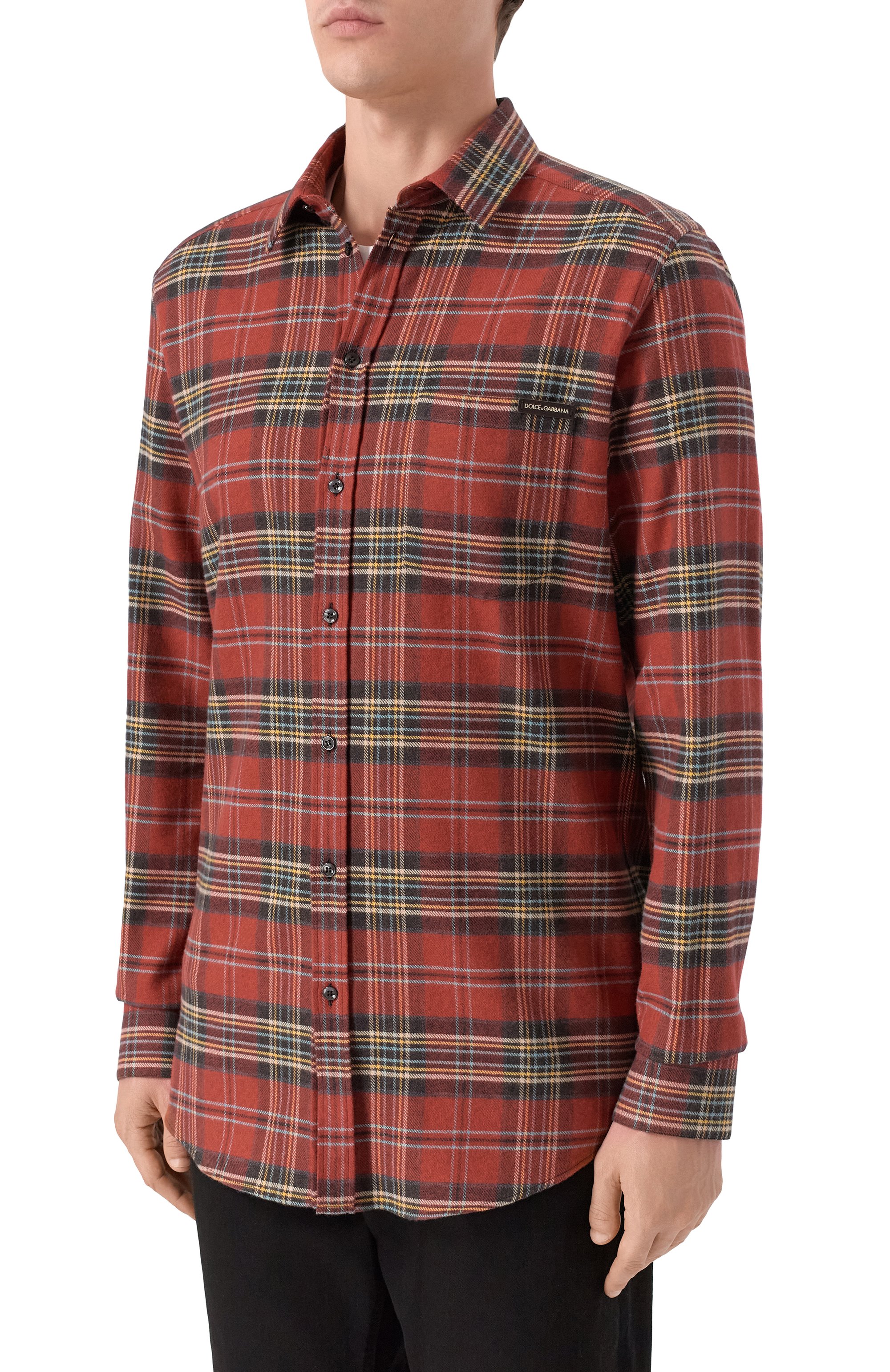 Хлопковая рубашка DOLCE & GABBANA, арт. G5JZ9T/FQ5NG, фото 3