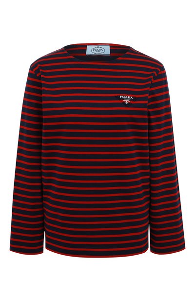 Женская хлопковый лонгслив PRADA, арт. 34629-1045-F0E7D-221