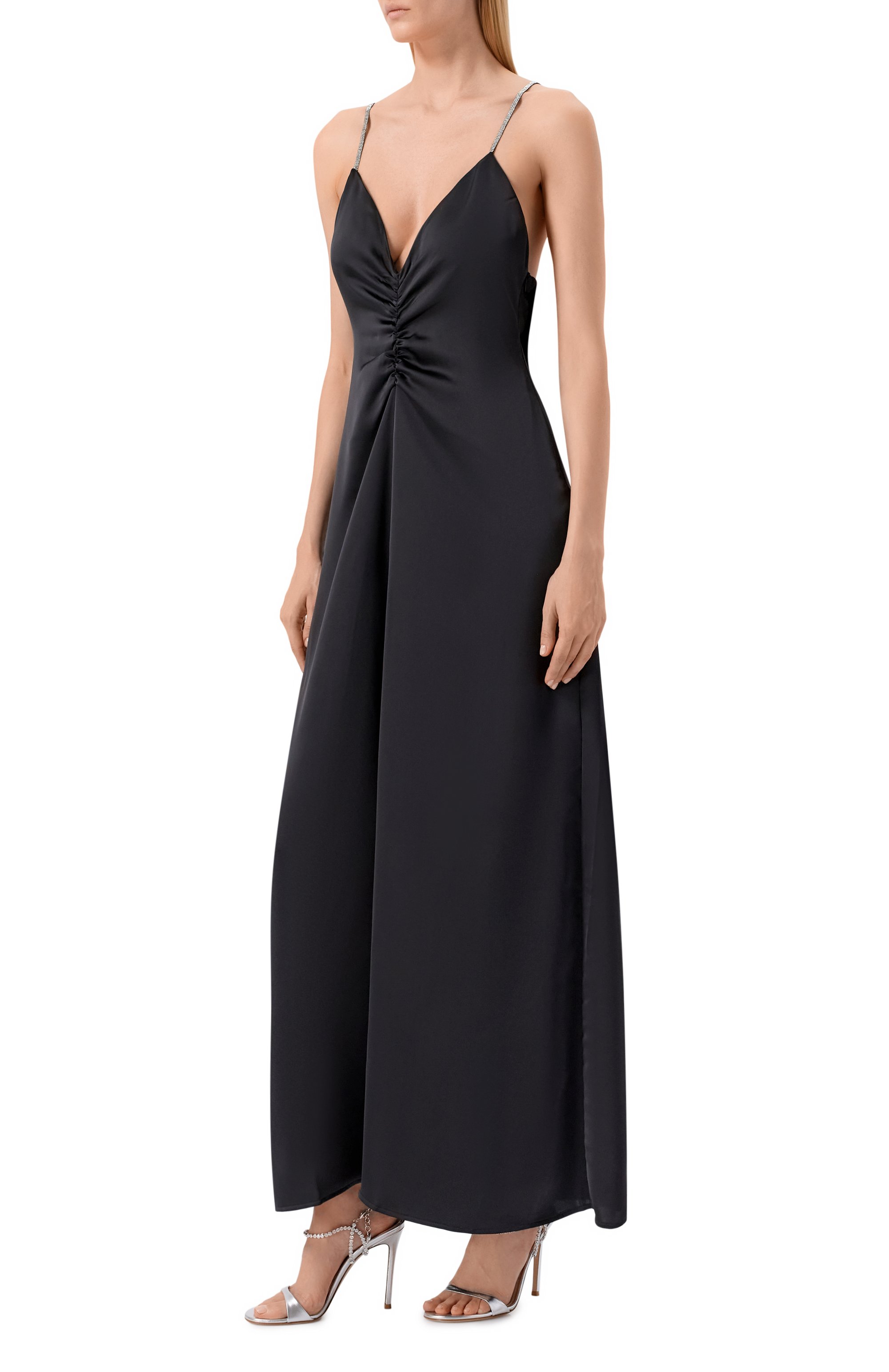 Атласное платье HUGO черного цвета по цене 33950 руб., арт. 50546784, фото 2 Атласное платье HUGO, арт. 50546784, фото 2