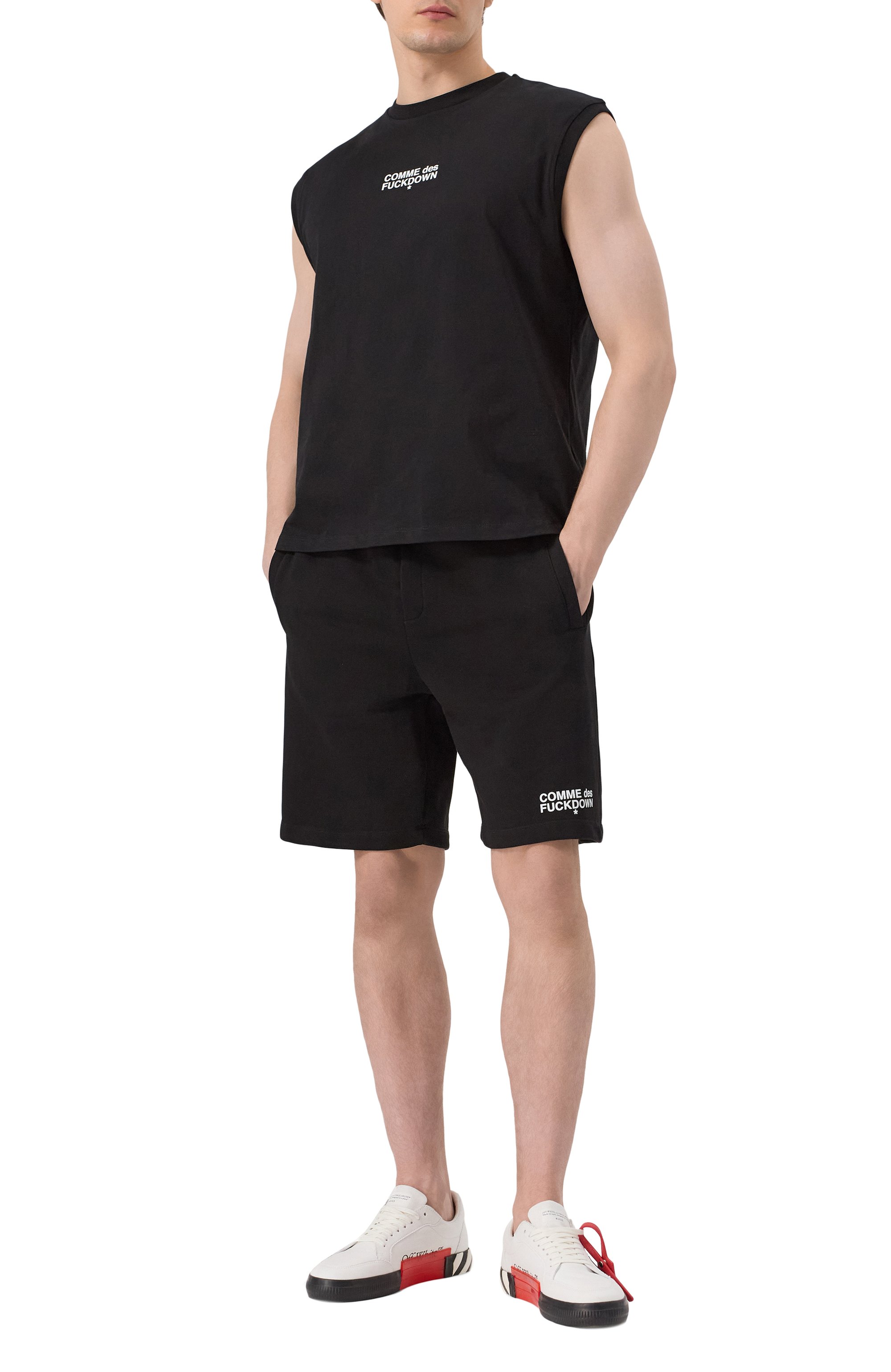 Хлопковые шорты COMME DES FUCKDOWN, арт. CFABM01505, фото 2