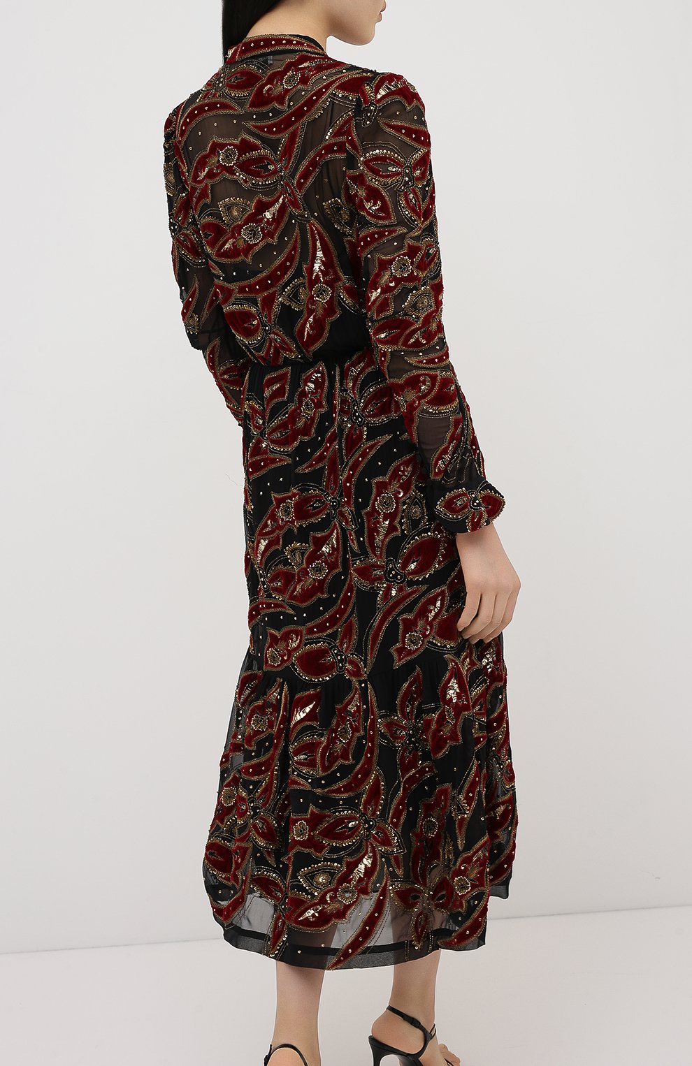 Шелковое платье SAINT LAURENT, арт. 619001/Y115W, фото 4