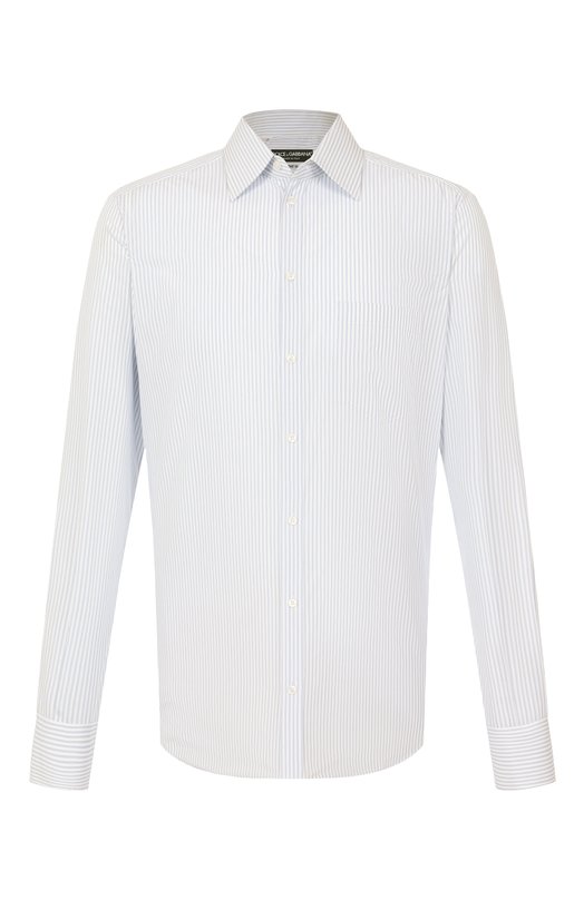 Хлопковая рубашка Dolce & Gabbana G5MQ5T/FR50Q Голубой G5MQ5T/FR50Q