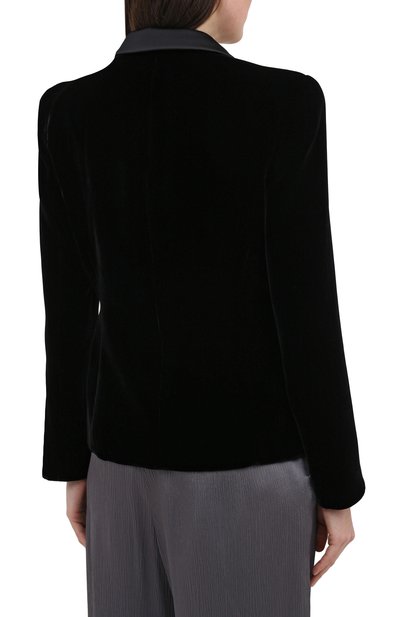 Жакет из хлопка и шелка GIORGIO ARMANI черного цвета по цене 346000 руб., арт. 0WHGG0HU/T01FD, фото 4 Жакет из хлопка и шелка GIORGIO ARMANI, арт. 0WHGG0HU/T01FD, фото 4
