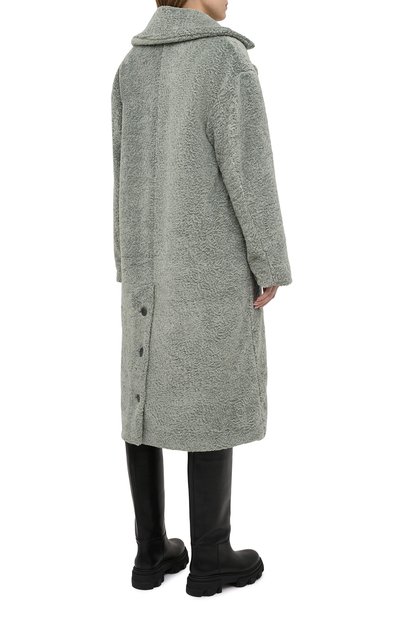 Шуба из экомеха PROENZA SCHOULER WHITE LABEL мятного цвета по цене 107500 руб., арт. WL2111019-AY130, фото 4 Шуба из экомеха PROENZA SCHOULER WHITE LABEL, арт. WL2111019-AY130, фото 4