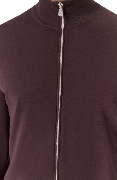 Хлопковый кардиган BRUNELLO CUCINELLI темно-коричневого цвета по цене 115000 руб., арт. M2900106, фото 5 Хлопковый кардиган BRUNELLO CUCINELLI, арт. M2900106, фото 5