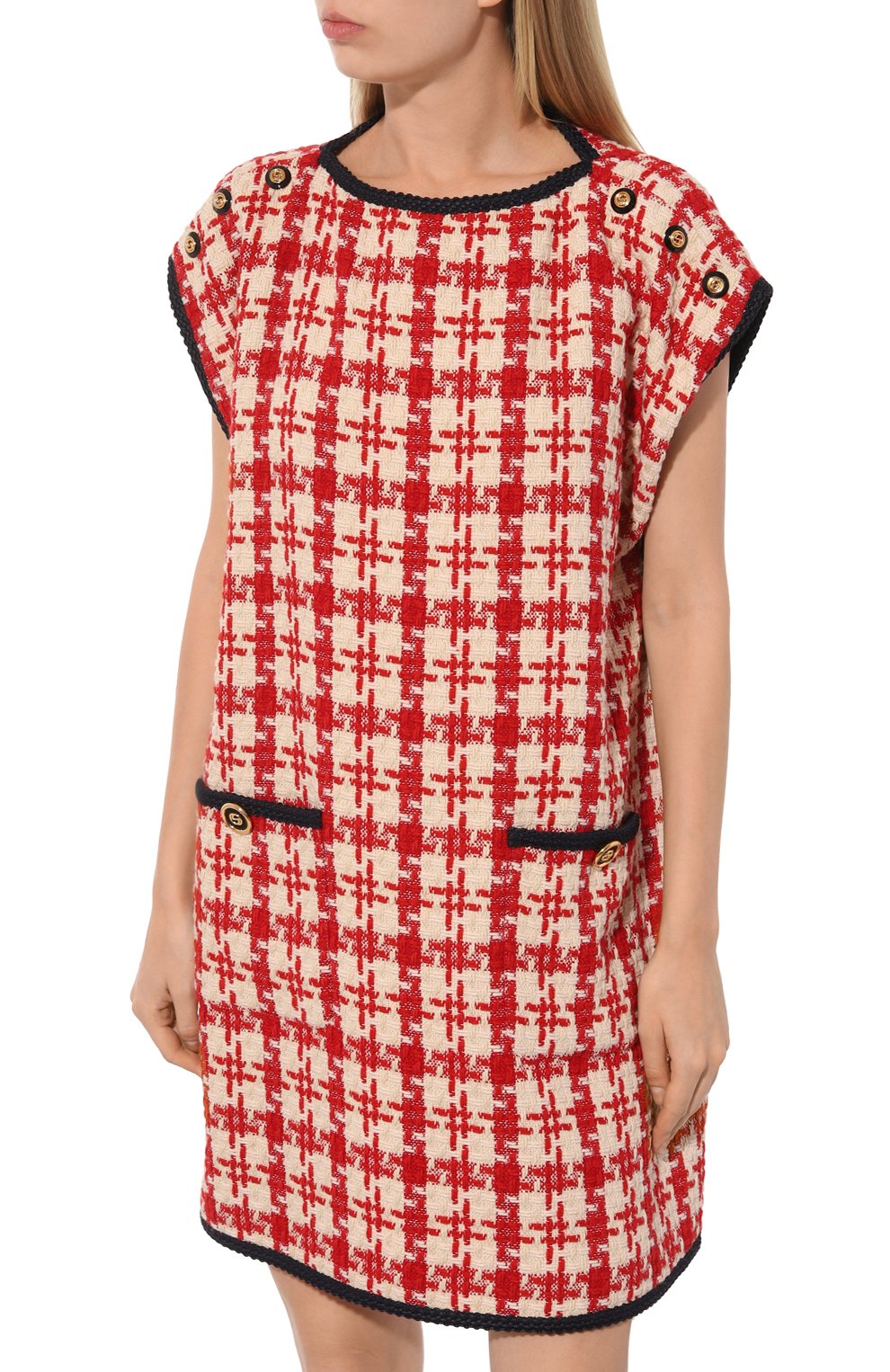 Платье GUCCI красного цвета по цене 345600 руб., арт. 572386 ZAA0D, фото 3 Платье GUCCI, арт. 572386 ZAA0D, фото 3