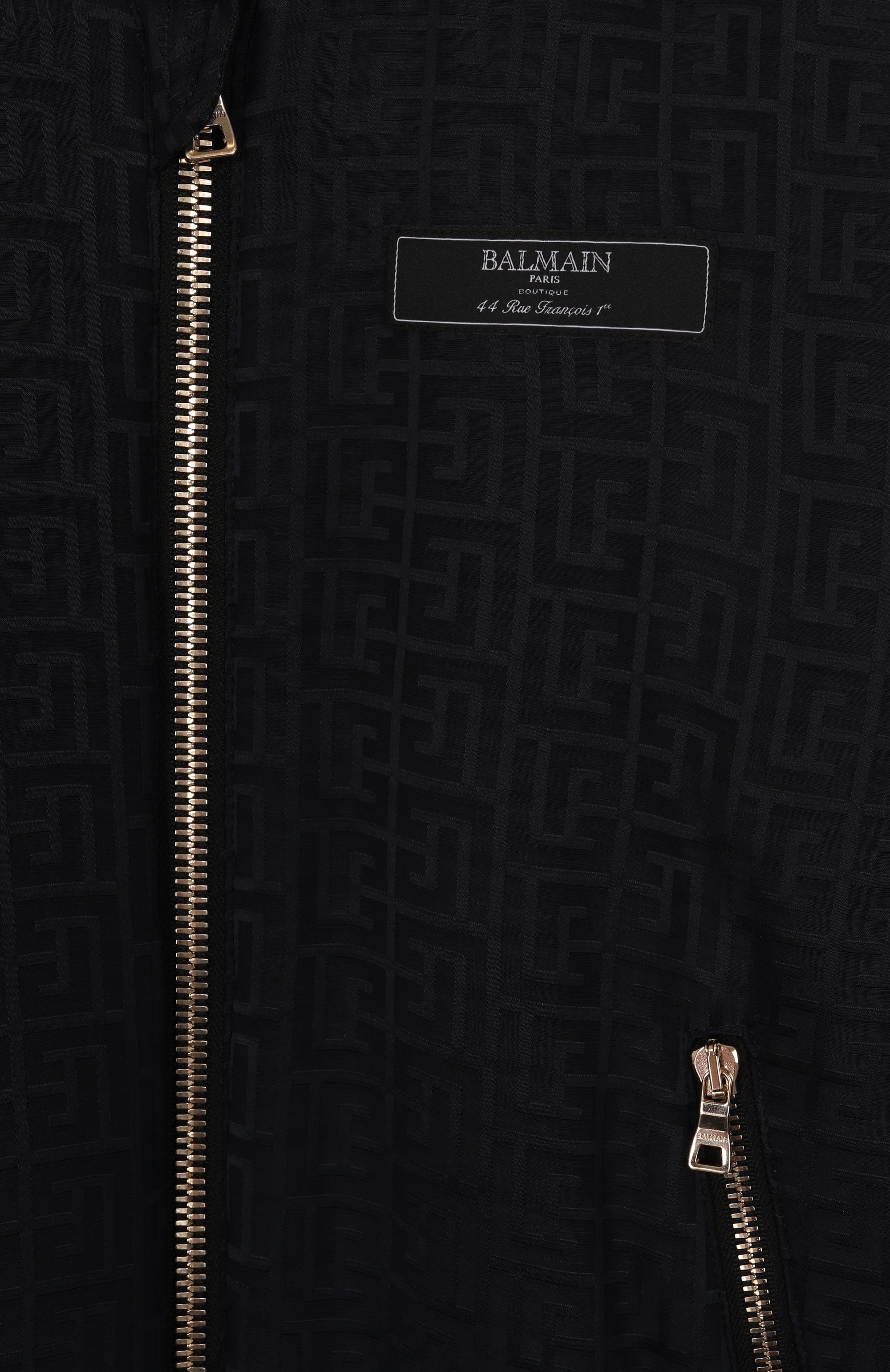 Бомбер из вискозы BALMAIN темно-синего цвета по цене 99500 руб., арт. BW2P87, фото 3 Бомбер из вискозы BALMAIN, арт. BW2P87, фото 3