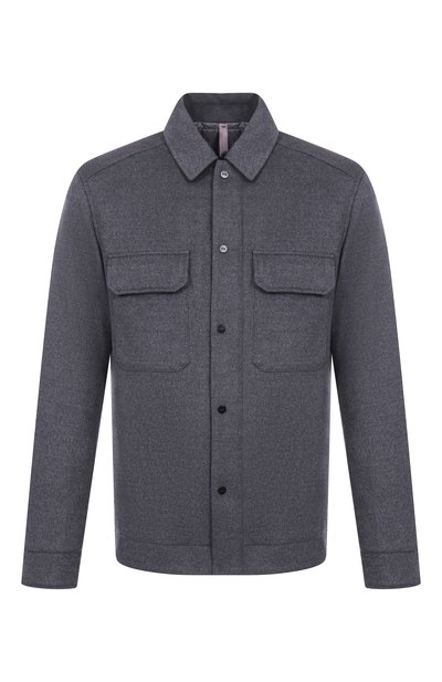 Мужская куртка-рубашка из шерсти и вискозы DUNO, арт. AMLET/PRAT0