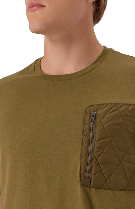 Хлопковая футболка Herno JG000245U/52000 Хаки  JG000245U/52000 Фото 5