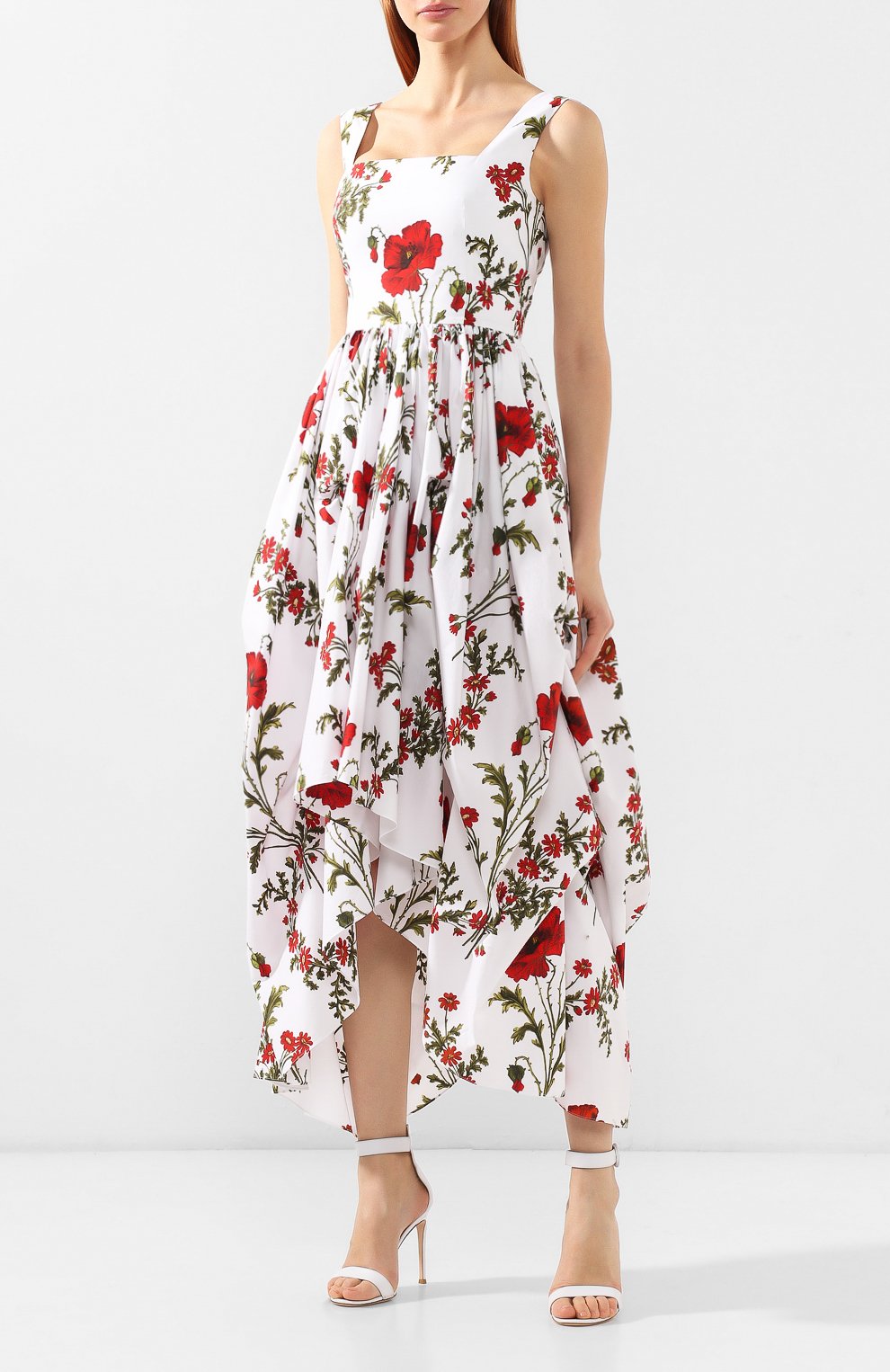 Хлопковое платье ALEXANDER MCQUEEN белого цвета по цене 227000 руб., арт. 570421/QMD05, фото 3 Хлопковое платье ALEXANDER MCQUEEN, арт. 570421/QMD05, фото 3