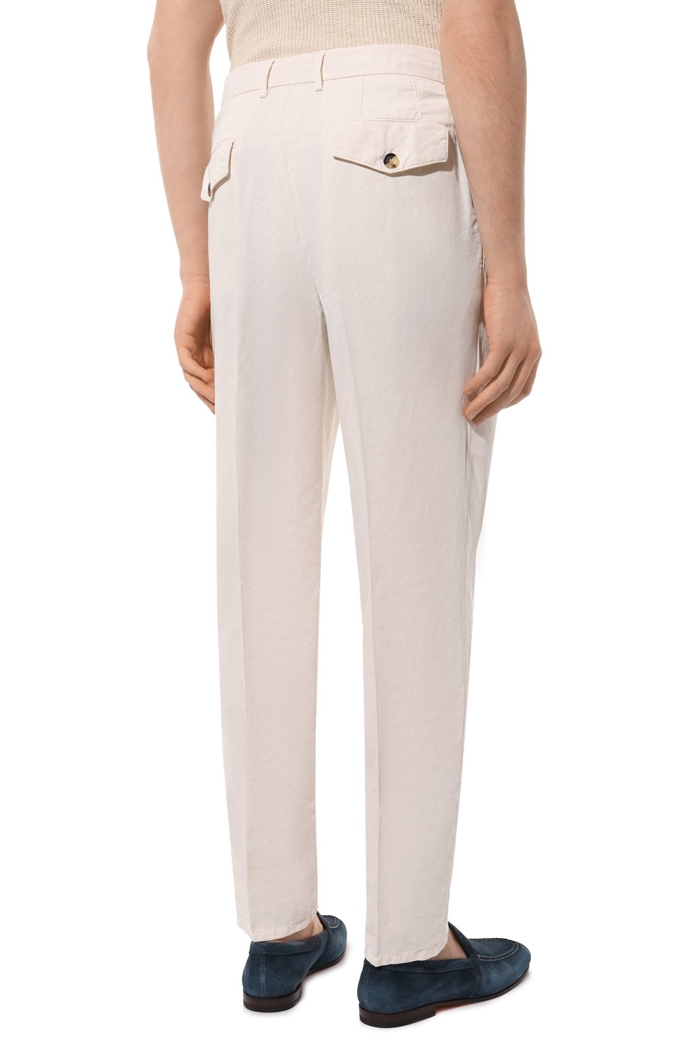 Брюки изо льна и хлопка BRUNELLO CUCINELLI, арт. M291DB2285, фото 4