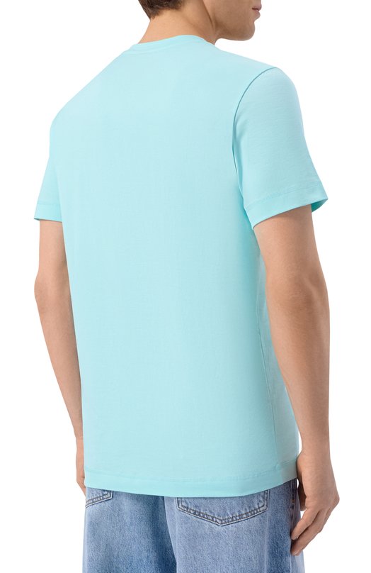 Хлопковая футболка Bogner 58446604 Голубой  58446604 Фото 4