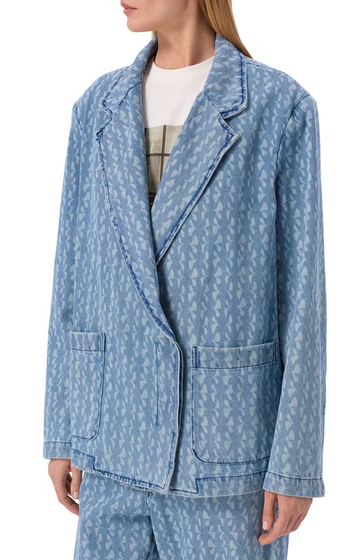 Джинсовый жакет Dries Van Noten 130516/3387 Голубой  130516/3387 Фото 3