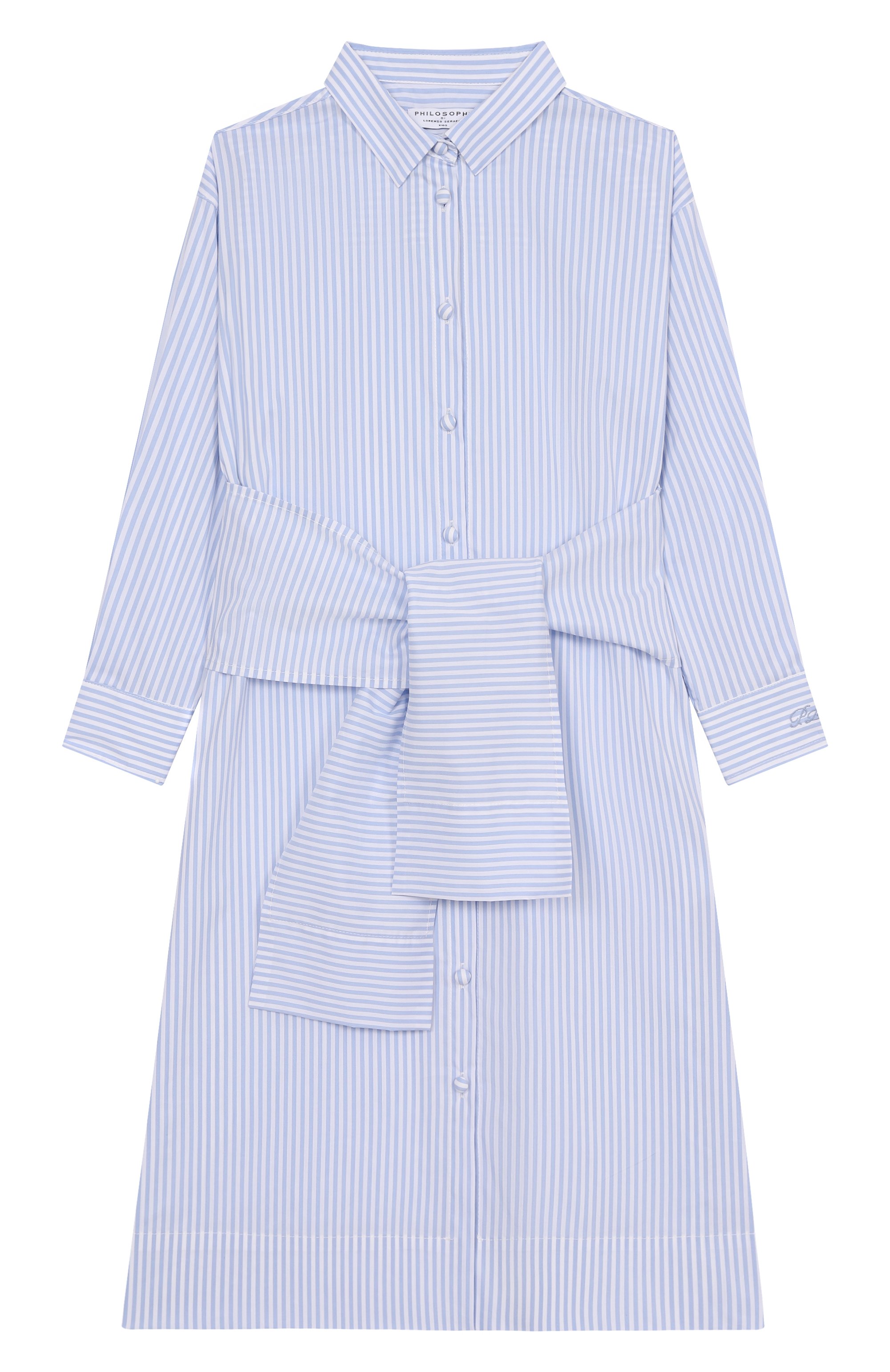 Хлопковое платье-рубашка PHILOSOPHY DI LORENZO SERAFINI KIDS, арт. I1E907/5146/4-10, фото 1